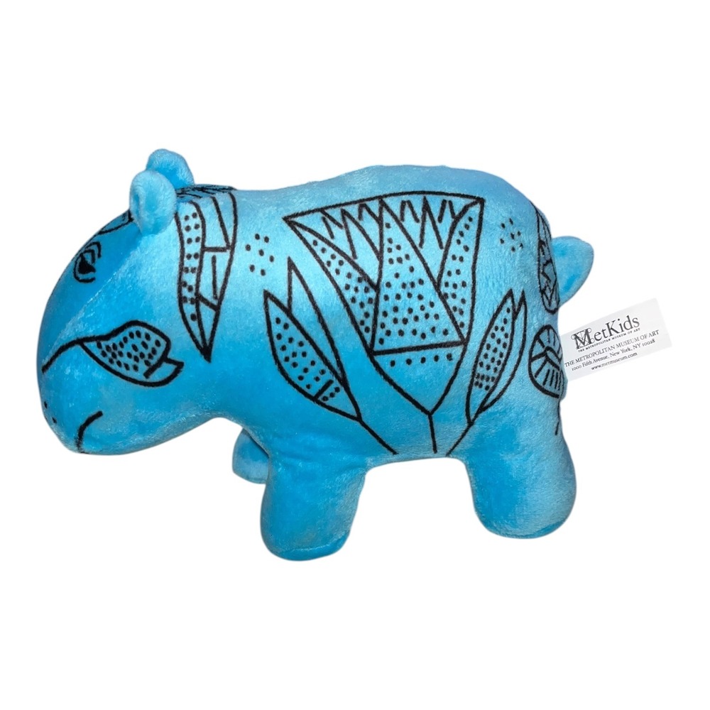 MetKids William the Hippo Blue Egyptian Faience Plush Metropolitan Museum of Art